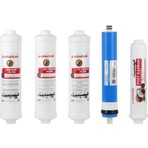 Aquatürk 5'li Inline Su Arıtma Cihazı Filtre Seti Sediment GAC CTO Post Karbon Filtreler