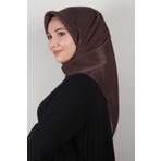 Piramit Elizya Simli Eşarp 4009-27 Kahverengi
