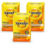 Supradyn Focus 30 Tablet (3'lü Paket) Unisex Kullanıma Uygun Vitamin ve Mineral Takviyesi