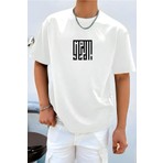 Oksit Yeah 02 Ön Baskılı Bisiklet Yaka Erkek Tshirt