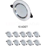 Cata CT-5257 Zebra LED Spot Beyaz-Krom 6W 3 Renk - 10 Adet