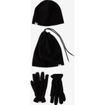 Altınyıldız Classics Erkek Siyah Polar Bere Boyunluk Eldiven Set