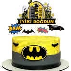 Kidspartim Batman Temalı Pasta Süsü Kürdan 5 Li