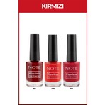 Note Cosmetics 3'lü Kırmızı Oje Seti Parlak Flawless 3 Renk  İthalatçı Altona Cosmetics