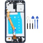 Telefon Kulübesi Huawei Mate 20 Lite Çıtalı Uyumlu LCD Ekran Dokunmatik Mavi