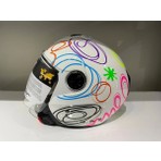 Sway Kask SW-715 Çenesiz Whıte Flower