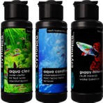 Crystalpro Guppy Lepistes Balıkları İçin 3X125ml Üçlü Bakım Seti Mineraller ve Su Sağlığı Ürünleri
