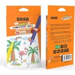 Silka 12’li Jumbo Shiny Kuru Boya Seti 12 Renk ile Yaratıcılığı Geliştiren Eğlenceli Boyama