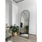 Effe Yapı Dekor Oval Boy Aynası 180x60 Ayarlanabilir Metal Çerçeve Siyah Renk