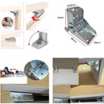 Gürçay Hırdavat Gürçay Katlanır Masa Ayağı Aparatı Metal Sac Malzeme - 4 Adet Dayanıklı ve Kolay Montaj