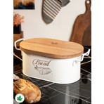 Lin Metal Tahta Kapaklı Metal Ekmeklik, Ahşap Kapaklı Ekmeklik (Bread Baskılı)