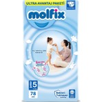 Molfix Bebek Bezi 3D 5 Beden Junior 11-18 Kg 78li Ultra Fırsat Paketi