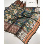 Armine Sura Ipek Eşarp Turuncu, Mercan, Vizon 7932-S09
