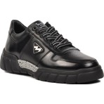 Marcomen 152-19503 Siyah Hakiki Deri Erkek Sneaker