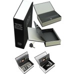 Ahlat Store Kitap Görünümlü Anahtarlı Çelik Mini Kasa Ev Için Altın Takı Kutusu Kasa Kumbara Kilitli Sandık