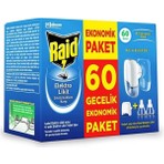 Raid Elektro Likit Sivrisinek Kovucu Makine + 2 Yedek 60 Gece Etkili Koruma Sağlar