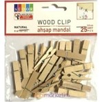 Südor Ahşap Mandal Büyük 3,5 Cm 20 Li Naturel        --BS129