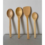 Und Trade 4'lü ''bambu'' Yemek Gereçleri - 4 Boy Bambu Kaşık -Ahşap Set Tahta Kaşık(23 Cm-28 Cm-32 Cm)