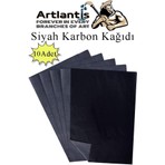 Artlantis Siyah Karbon Kağıdı A4 10 Adet 21X29,7 cm Kopya Kağıdı Transfer Kağıdı Renkli Karbon Kağıdı