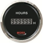 Mors Dijital Motor Zaman Saati 12-24V Siyah Çap: 55MM