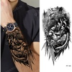 Tattoo Gerçekçi Gladyatör Geçici Dövme Siyah Renkli 9 X 18 Cm Model Aksesuar