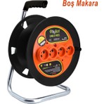 Bylion Boş Makara Sarım Makarası Kapaksız 4 Prizli Seyyar Kablo Makarası