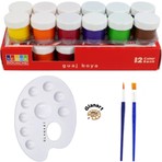 Glanart Sentetik Ipek Fırçalı 12 Renk Guaj Boya Seti 12X20 ml