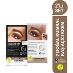 NEVA 2'li Set Vegan Kaş Boyası 7 Doğal Kumral+ Kaş Açıcı Krem 15 ml Kolay Uygulama