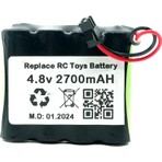 Tnl Eufy Rastar 4.8V 2700MAH Oyuncak Araba Bataryası Siyah Soket