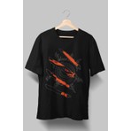 Fuddy Moda Oversize Naruto Kurama Tişört, Unisex Anime Baskılı T-Shirt