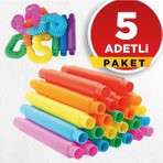 Nisan Vitrini Pop Tubes Pop Tube Popit 5 Adet Esnek Tüp Boru Eğitici Duygusal Oyuncak