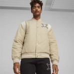 Puma x One Piece Varsity Jacket Wv Erkek Bej Sweatshirt 62467590