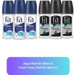 Fa Aqua ve Fresh Pulse Roll-On Set 3 Adet 50 ml 72 Saat Kuru Kalma Garantisi