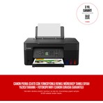 Canon PIXMA G3470 Çok Fonksiyonlu Renkli Mürekkep Tanklı Siyah Yazıcı/Tarama + Fotokopi/Wifi (Canon Eurasia Garantili)