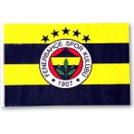 Fenerbahçe 90X135 5 Yıldızlı FB Logo Gönder Bayrak Sarı - Lacivert 1 Adet