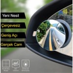 GD24 Kör Nokta Aynası 5cm Yuvarlak Çerçevesiz Gerçek Cam 360 Derece Oynar