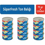 Superfresh Ton Balığı 75 gr x 12 Adet Pratik Kullanım ve Doğal İçerik ile Lezzetli Seçim