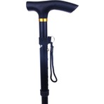 Wattson Watton WT-008 90 cm Katlanabilir Dağcı Yürüyüş Bastonu Siyah Renkli Sert Plastik ve Alüminyum Malzeme