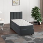 Mobpazar Kamelya Yatak Başlığı Antrasit Modern Tasarım 90 x 100 cm Suntalam Malzemeden Üretilmiştir