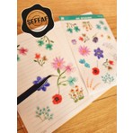 Sweet Twins Accessories Sweet Twins - Şeffaf Floral & Leaf Temalı Laptop Notebook Telefon Tablet Ajanda Sticker Seti