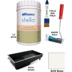 Bianca Stella Boya 4 Parçalı Set ( 1lt Boya - Boya Tavası- Stella Ipek Fırça - Kadife Rulo )