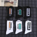 Çorap Kurdu 6'li Karışık Renkli Desenli Çorap