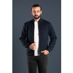 Zeki Özer Erkek Lacivert Fitilli Hırka