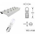 10 Adet 12V T5 1.2W Mini Dipsiz Standart Gösterge Ampul