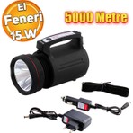 Badem10 Su Geçirmez El Feneri Sarj Edilebilir Projektör Cree LED El Lambası 15 W 8000 Mah Beyaz Işık 5 Km