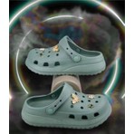 Sonimix Yeşil Crocs Kalın Taban Terlik