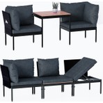 Limni Home Mini Multilounge Bahçe Balkon Seti, Şezlong
