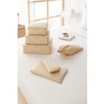 Ocean Home Textile 6'lı Bej Balıksırtı Valiz Düzenleyici Bavul İçi Organizer Set
