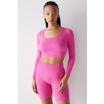 Penti Pembe Yaka Seamless Crop Top
