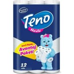 Teno Ultra Kağıt Havlu 12 Rulo Çift Katlı Yüksek Emicilik Mutfak ve Genel Temizlik İçin